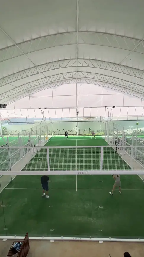 Court under the tensile roof